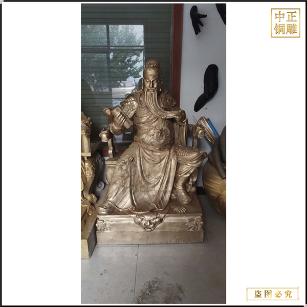 彩繪純銅關公制作廠家